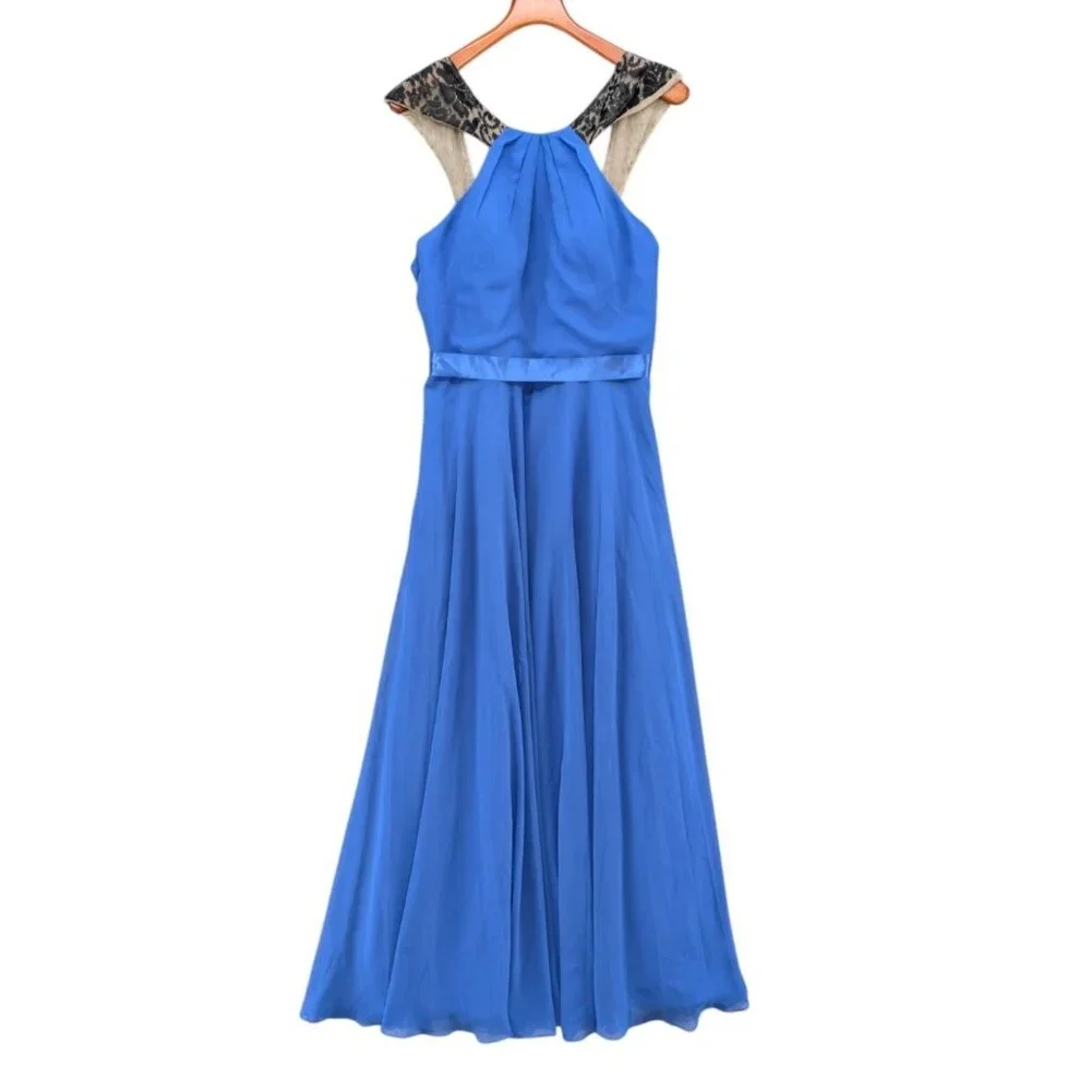 DaVinci | Dresses | Da Vinci Bridesmaid Dress Gown Womens Cobalt Blue Chiffon Lace Halter Sz 4 | Poshmark DaVinci | Dresses | Da Vinci Bridesmaid Dress Gown Womens Cobalt Blue Chiffon Lace Halter Sz 4 | Poshmark
